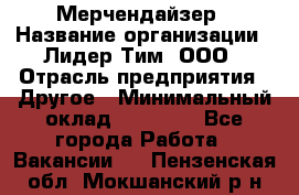 Мерчендайзер › Название организации ­ Лидер Тим, ООО › Отрасль предприятия ­ Другое › Минимальный оклад ­ 27 000 - Все города Работа » Вакансии   . Пензенская обл.,Мокшанский р-н